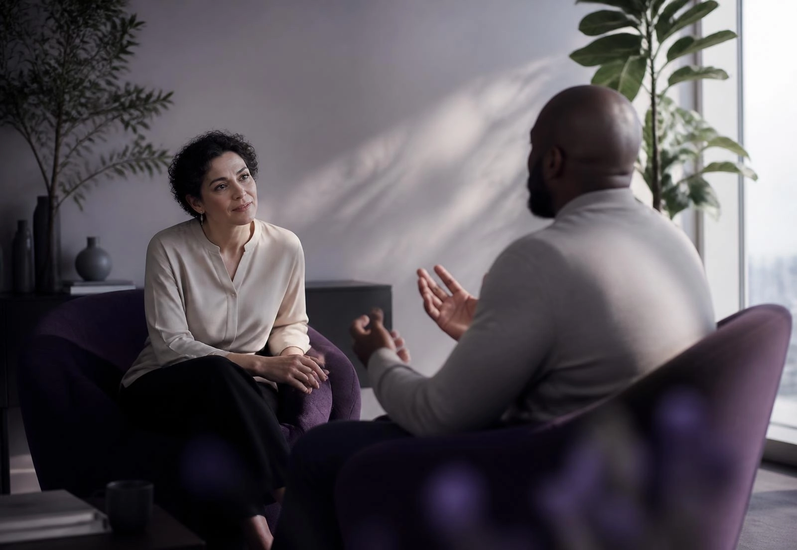 Séance de coaching confidentielle entre deux personnes